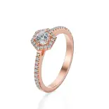 Pierścionek z różowego złota z diamentami AJPZ_076